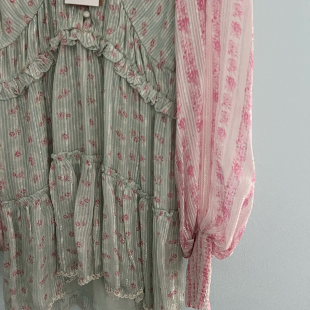 Hemant and nandita Sana floral chiffon mini dress